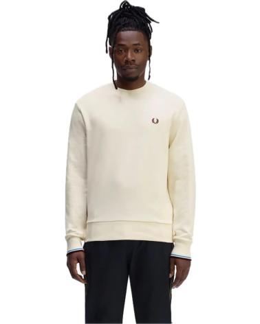 SWEATSHIRT FRED PERRY M7535 Z46 ÉCRU BEIGE BEIGE