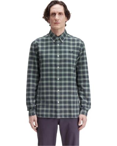 CHEMISE À CARREAUX FRED PERRY M1743 VERTE VERDE