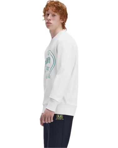 SWEATSHIRT FRED PERRY À LOGO M1605 ÉCRU BEIGE BEIGE