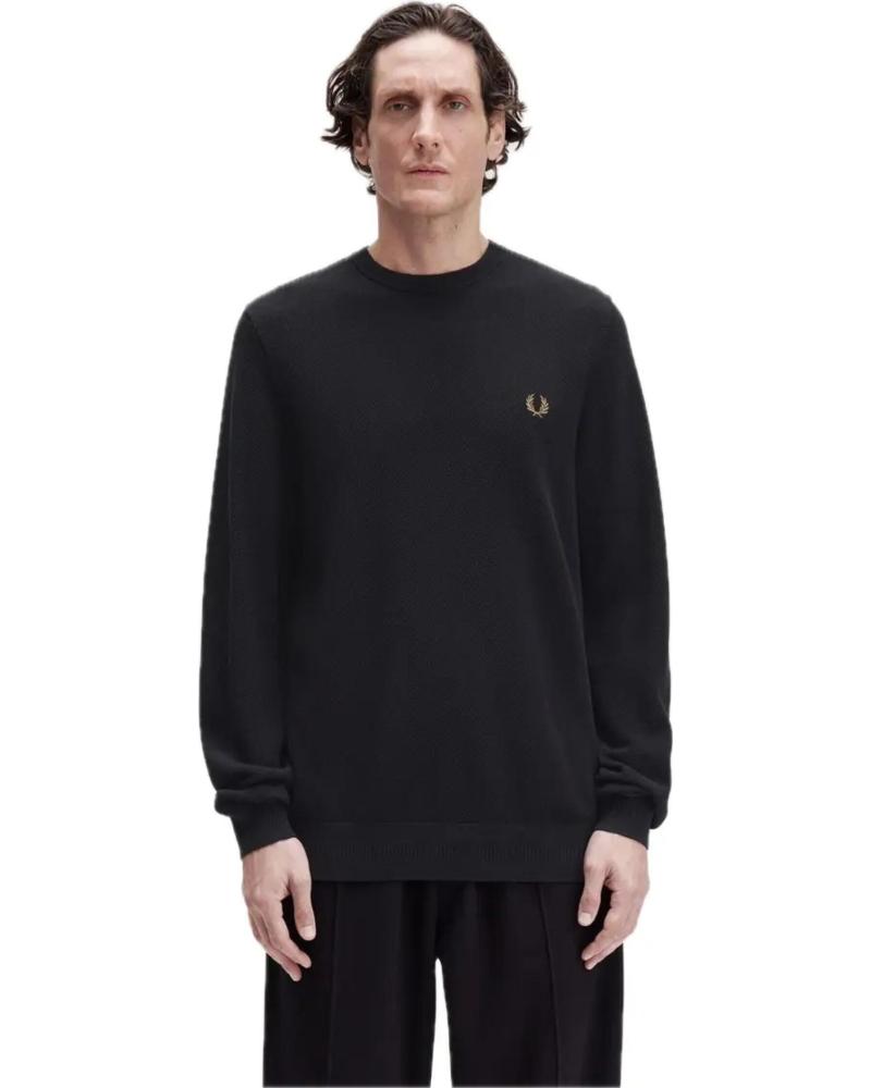 PULL FRED PERRY K1309 102 NOIR NEGRO