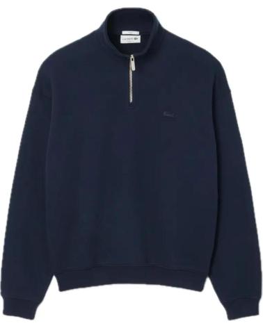 CAMISOLA LACOSTE SH7759 00 166 AZUL MARINHO COM ZÍPER AZUL