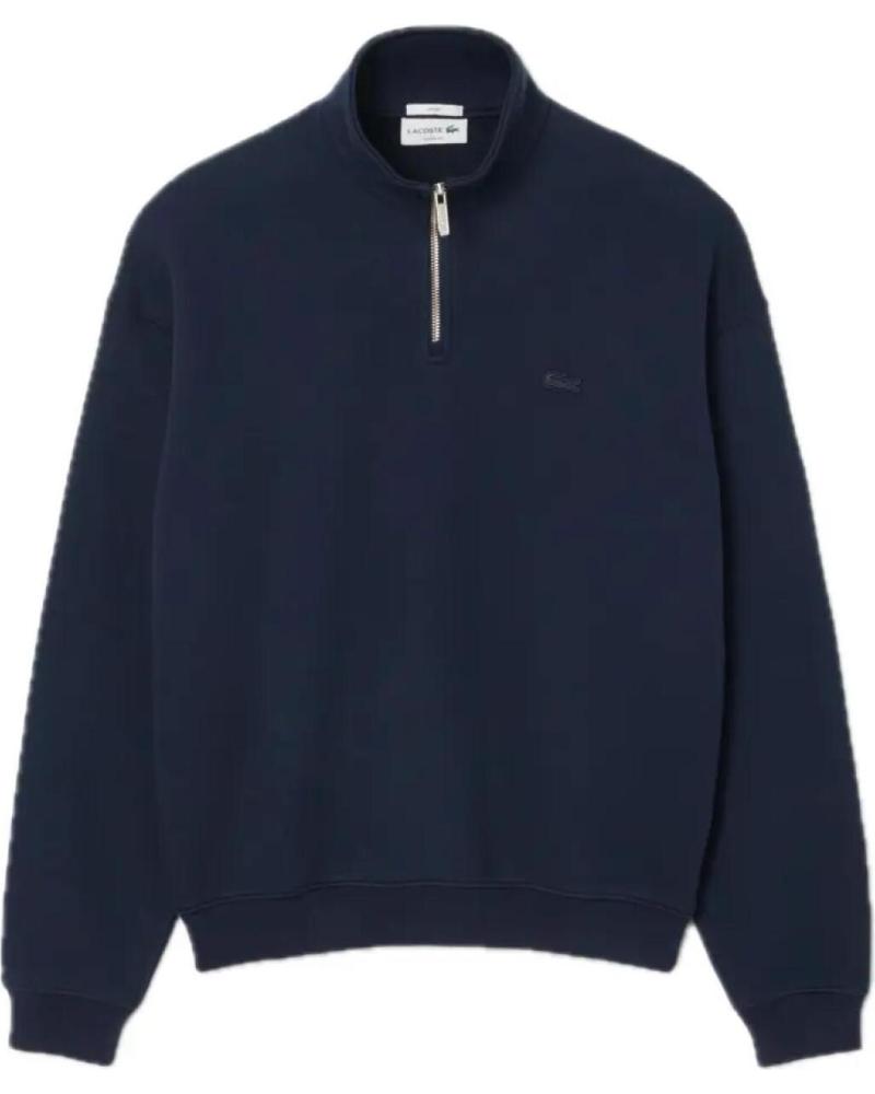 CAMISOLA LACOSTE SH7759 00 166 AZUL MARINHO COM ZÍPER AZUL