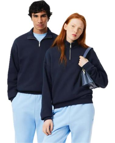 CAMISOLA LACOSTE SH7759 00 166 AZUL MARINHO COM ZÍPER AZUL