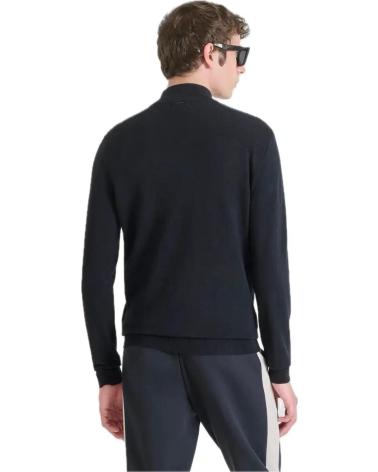 ANTONY MORATO PULL COL MONTANT BOUTONNÉ MMSW01542 BLEU MARINE AZUL