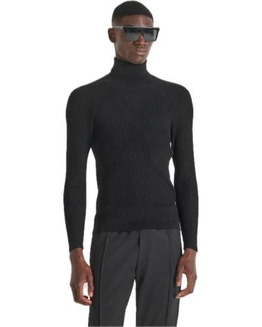 ANTONY MORATO MAGLIONE COLLO ALTO IN MAGLIA MMSW01409 NERO NEGRO
