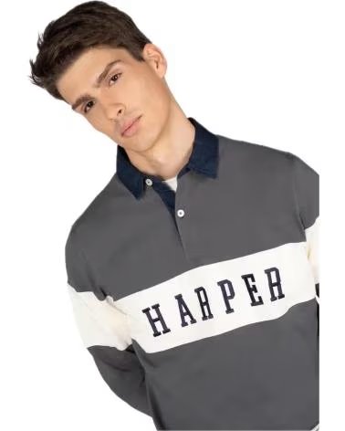 HARPER NEYER POLO DE MANGA LARGA AND 405125002-270 GRIS
