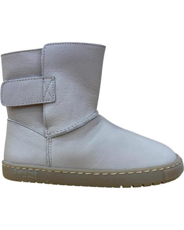 BOTA CRIOS HIELO EM PELE BEGE COM FECHO DE VELCRO BEIGE