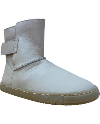 BOTA CRIOS HIELO EM PELE BEGE COM FECHO DE VELCRO BEIGE