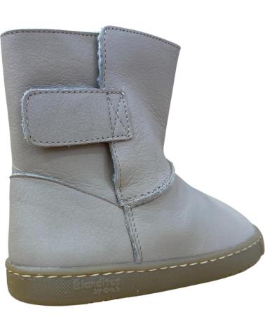 BOTA CRIOS HIELO EM PELE BEGE COM FECHO DE VELCRO BEIGE