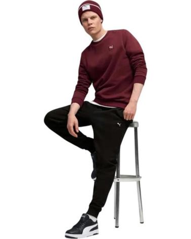 PUMA CHANDAL ESSENTIALS ELEVATED CREW 688178-96 GRANATE NEGRO