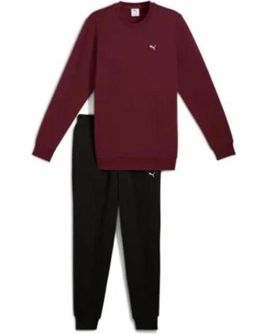 PUMA CHANDAL ESSENTIALS ELEVATED CREW 688178-96 GRANATE NEGRO