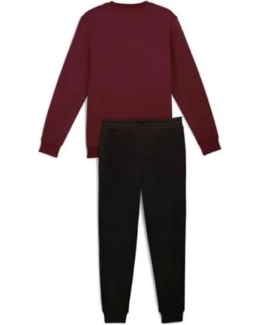 PUMA CHANDAL ESSENTIALS ELEVATED CREW 688178-96 GRANATE NEGRO