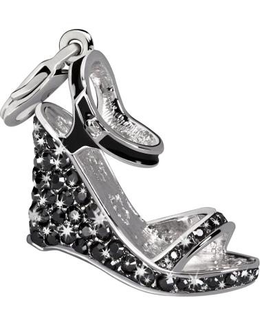 CHARM GLAMOUR GS2-01 SANDÁLIA ANABELA COM CRISTAIS PRETOS