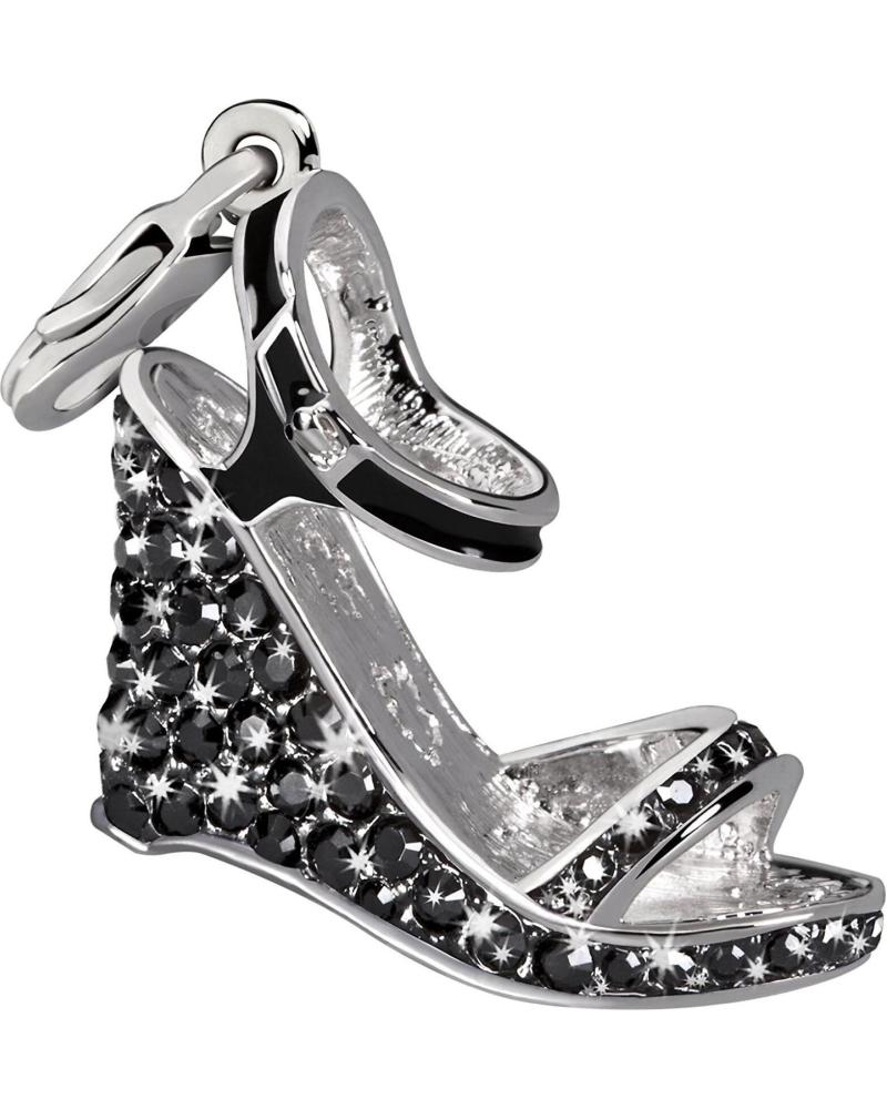 CHARM GLAMOUR GS2-01 SANDÁLIA ANABELA COM CRISTAIS PRETOS