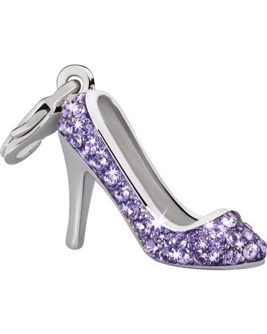 PINGENTE CHARM GLAMOUR GS3-19 SAPATO DE SALTO ROXO COM GLITTER