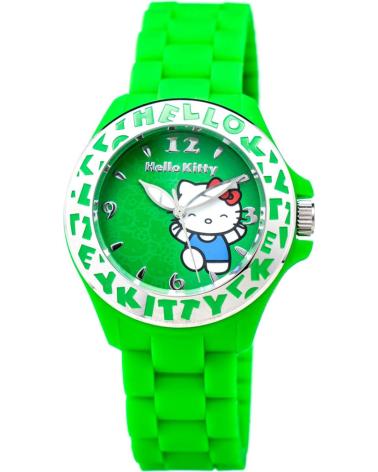 MONTRE HELLO KITTY HK7143L-18 AVEC BRACELET EN SILICONE VERT VERDE