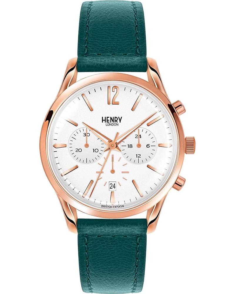 OROLOGIO HENRY LONDON HL39-CS-0144 CON CINTURINO IN PELLE VERDE VERDE