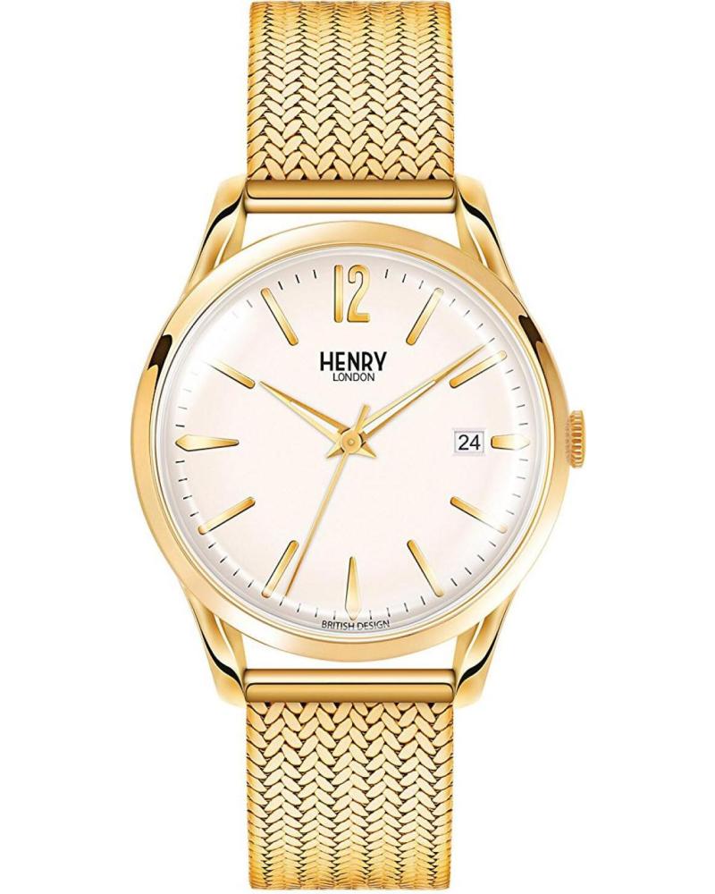 OROLOGIO HENRY LONDON HL39-M-0008 CON MAGLIA MILANESE DORATA ORO