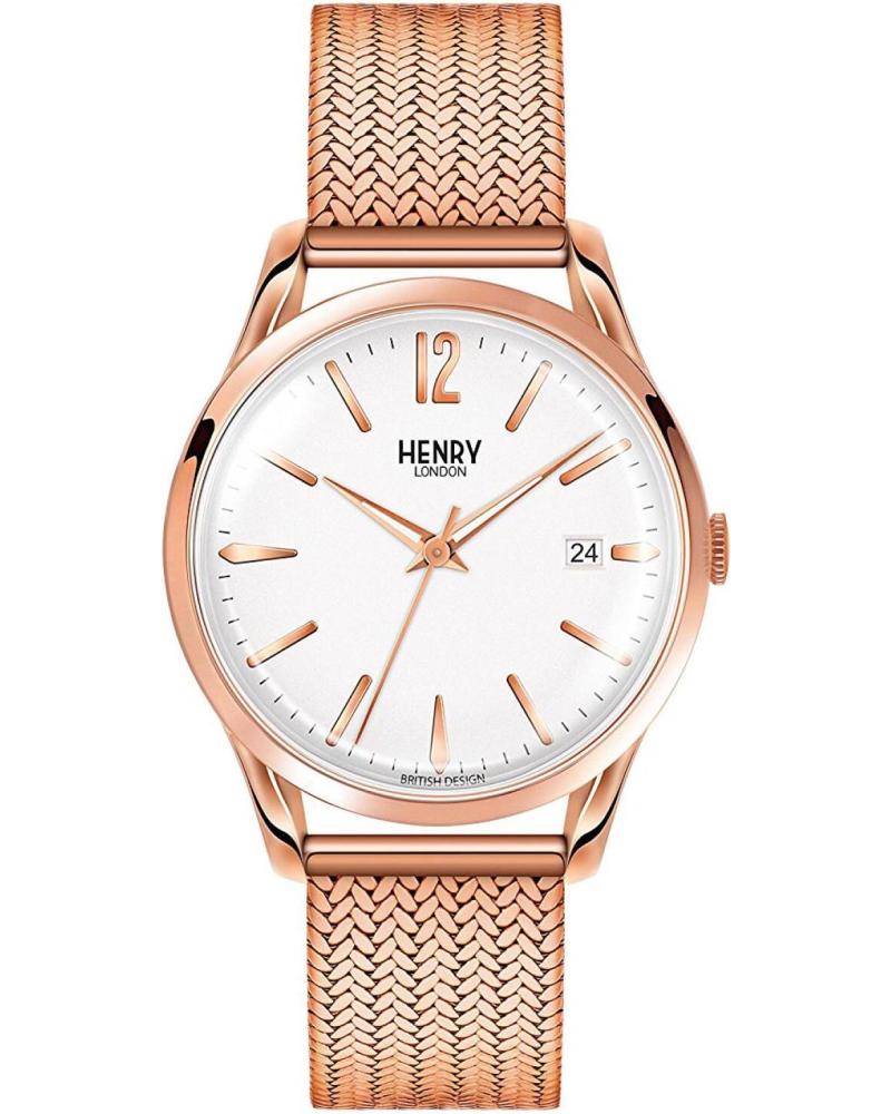 OROLOGIO HENRY LONDON HL39-M-0026 CON MAGLIA MILANESE ORO ROSA ORO ROSA