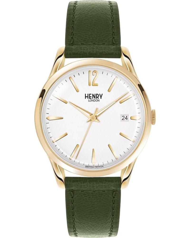 OROLOGIO HENRY LONDON HL39-S-0098 VERDE CON CINTURINO IN PELLE VERDE
