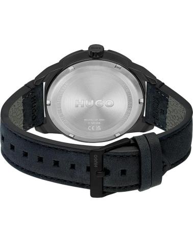 HUGO CHRONOGRAPHENUHR 1530275 SCHWARZ MIT BICOLOR-ZIFFERBLATT UND LEDERARMBAND NEGRO