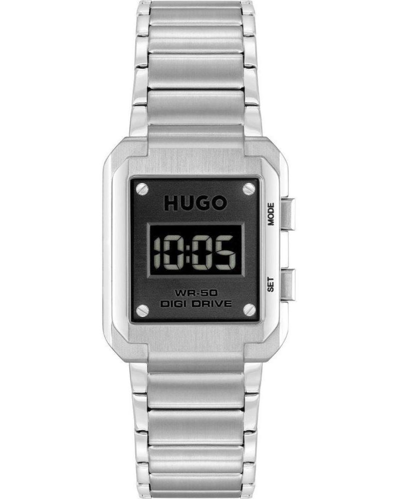 RELOJ DIGITAL HUGO 1530356 PARA HOMBRE - ACERO PLATEADO PLATEADO