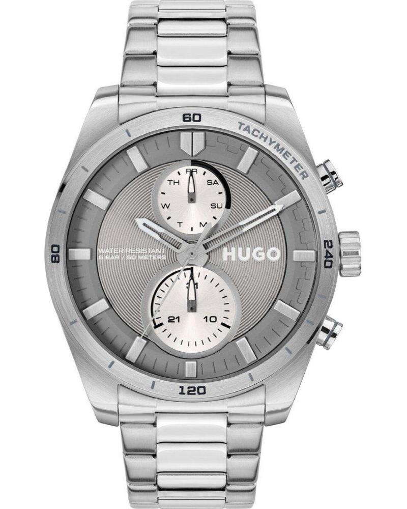 RELOJ CRONÓGRAFO HUGO 1530372 PARA HOMBRE - ESFERA Y BRAZALETE GRIS GRIS