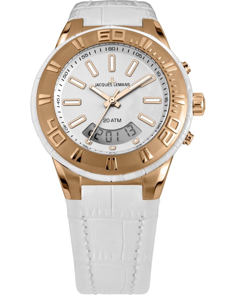 RELOJ JACQUES LEMANS 1-1772F BLANCO BLANCO