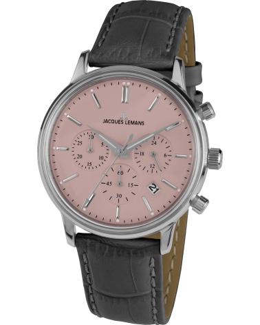 RELOJ JACQUES LEMANS 1-209F NEGRO CON ESFERA ROSA NEGRO