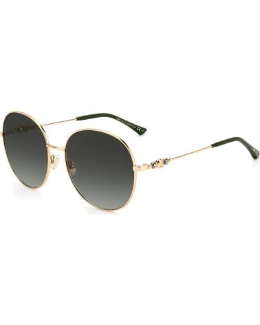 JIMMY CHOO SONNENBRILLE BIRDIE-S PEF-IB RUND GOLD MIT GRAUEN GLÄSERN