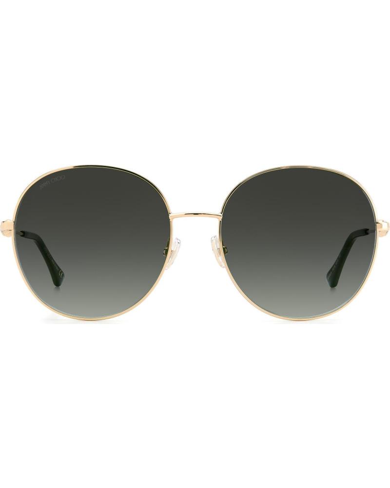 JIMMY CHOO SONNENBRILLE BIRDIE-S PEF-IB RUND GOLD MIT GRAUEN GLÄSERN