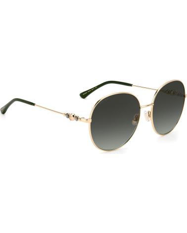JIMMY CHOO SONNENBRILLE BIRDIE-S PEF-IB RUND GOLD MIT GRAUEN GLÄSERN
