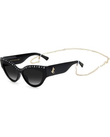 LUNETTES DE SOLEIL JIMMY CHOO SONJA-G-N-S-807-9O NOIRES AVEC CHAÎNE