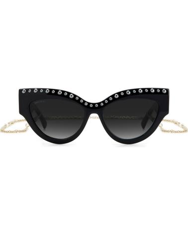 LUNETTES DE SOLEIL JIMMY CHOO SONJA-G-N-S-807-9O NOIRES AVEC CHAÎNE