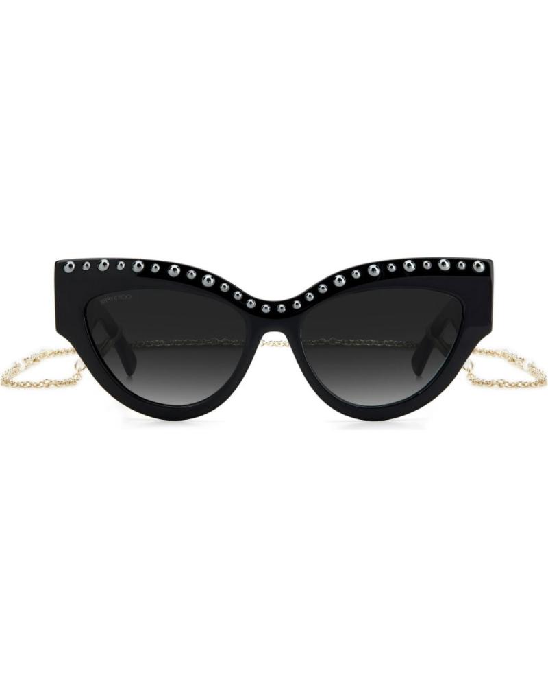 LUNETTES DE SOLEIL JIMMY CHOO SONJA-G-N-S-807-9O NOIRES AVEC CHAÎNE