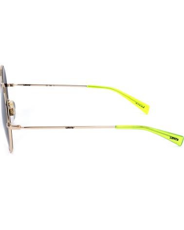 LUNETTES DE SOLEIL LEVIS LV-1011-S-DYG RONDES AVEC BRANCHES NÉON
