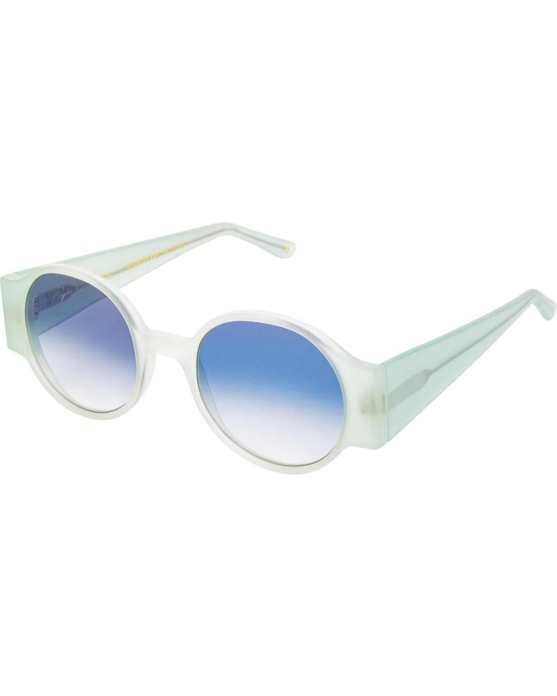 LUNETTES DE SOLEIL LGR REUNION-XXL BLANCHES AVEC VERRES DÉGRADÉS BLEUS