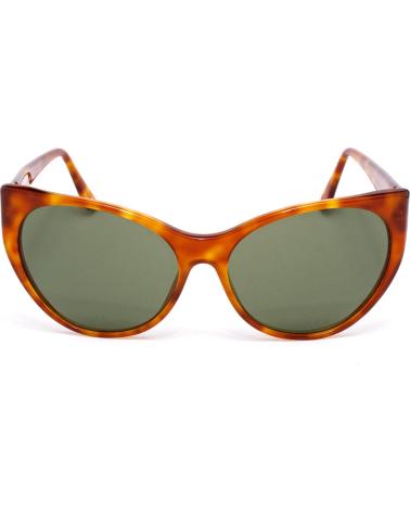 LGR SIWA-HAVANA-02 KATZENAUGEN-SONNENBRILLE MIT HAVANA-FASSUNG UND GRÜNEN GLÄSERN