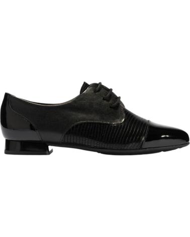 Scarpe per Donna PITILLOS BLUCHERS DE PUNTA FINA CON TACON BAJO CHAROL-TEJUS-LUCIDO NE NEGRO