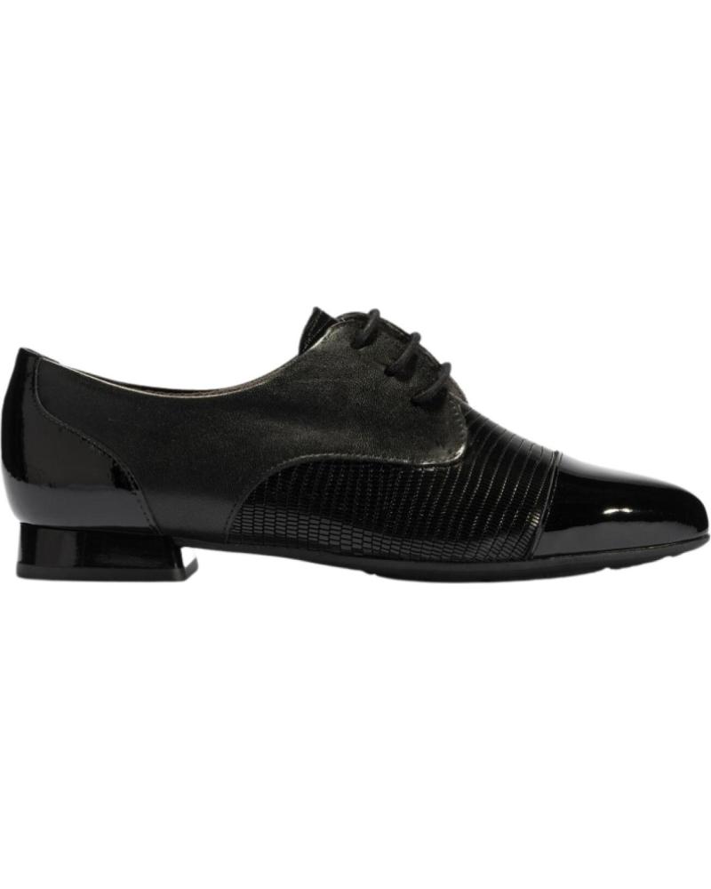 Scarpe per Donna PITILLOS BLUCHERS DE PUNTA FINA CON TACON BAJO CHAROL-TEJUS-LUCIDO NE NEGRO