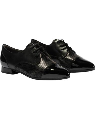 Scarpe per Donna PITILLOS BLUCHERS DE PUNTA FINA CON TACON BAJO CHAROL-TEJUS-LUCIDO NE NEGRO