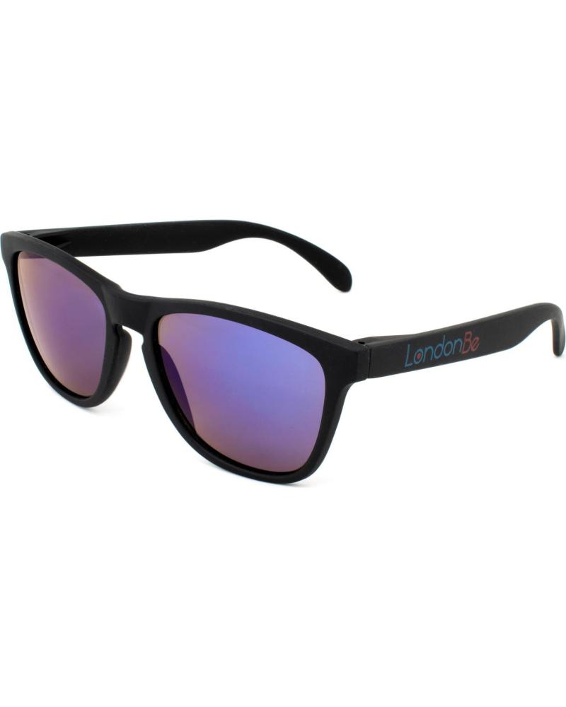LONDONBE LBUB400 BLACK SUNGLASSES WITH PURPLE MIRRORED LENSES