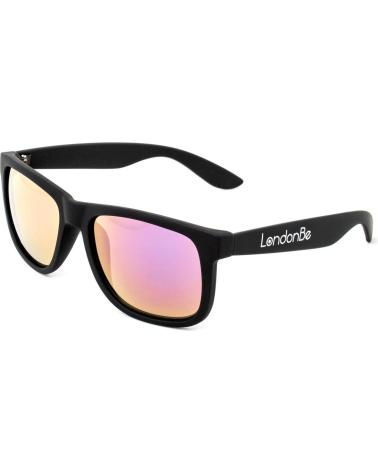 LONDONBE LBUV400 SUNGLASSES WITH PINK MIRRORED LENSES
