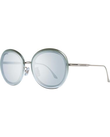 LONGINES LG0011-H-5624X ROUND SUNGLASSES WITH SILVER FRAME AND CLEAR LENSES