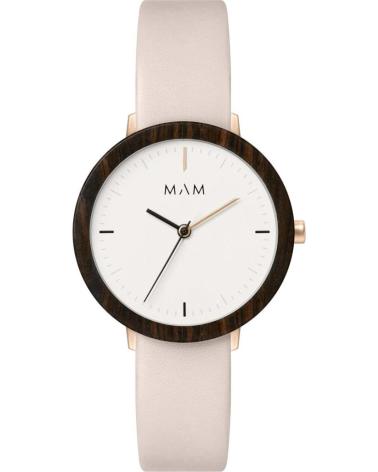 RELOJ MAM 636 CON ESFERA BLANCA Y CORREA ROSA PÁLIDO ROSA