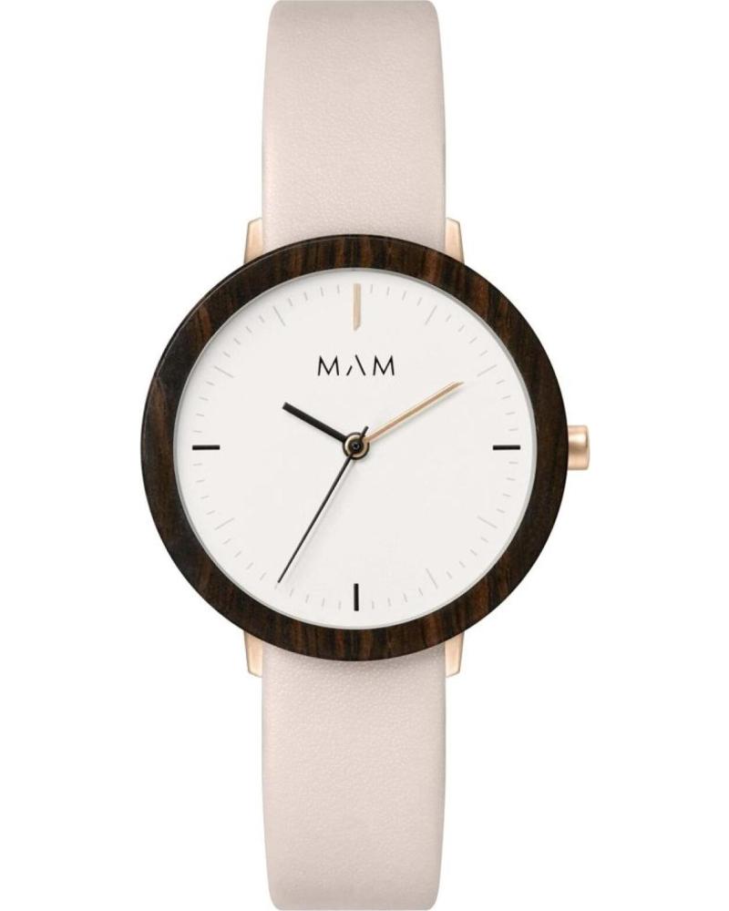 RELOJ MAM 636 CON ESFERA BLANCA Y CORREA ROSA PÁLIDO ROSA