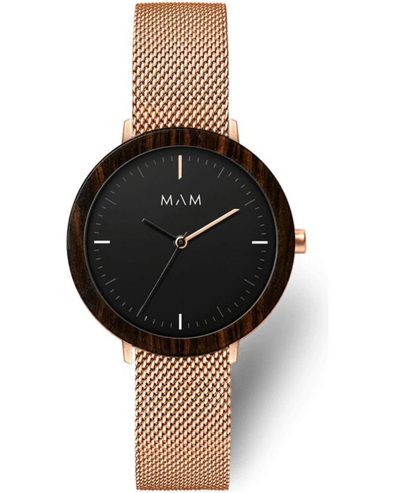 MAM 675 UHR MIT SCHWARZEM ZIFFERBLATT, DUNKLER LÜNETTE UND MILANAISE-ARMBAND ROSÉGOLD ROSA