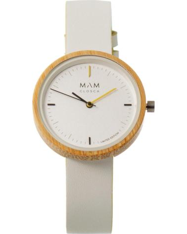RELOJ MAM 97 BLANCO DISEÑO MINIMALISTA MADERA BLANCO