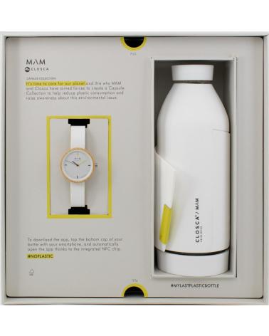 RELOJ MAM 97 BLANCO DISEÑO MINIMALISTA MADERA BLANCO