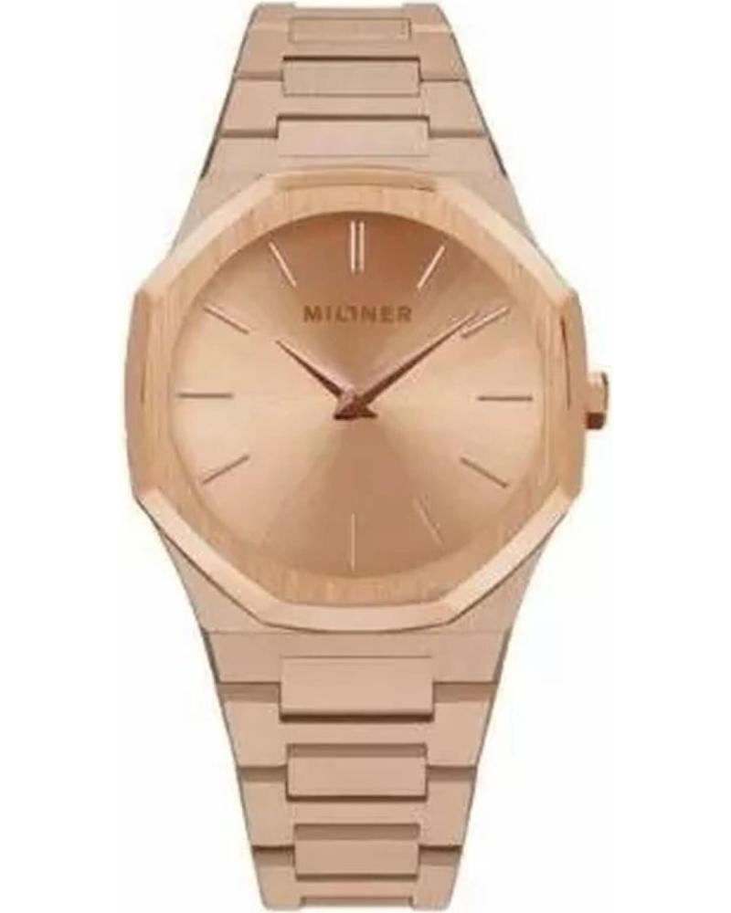 MILLNER OXFORD-S RELOJ DE ACERO ORO ROSA CON ESFERA A JUEGO MARRON